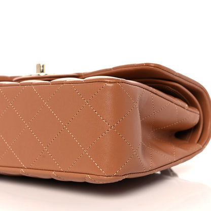 Chanel Lambskin Quilted Small Double Flap Brown 9 of 10