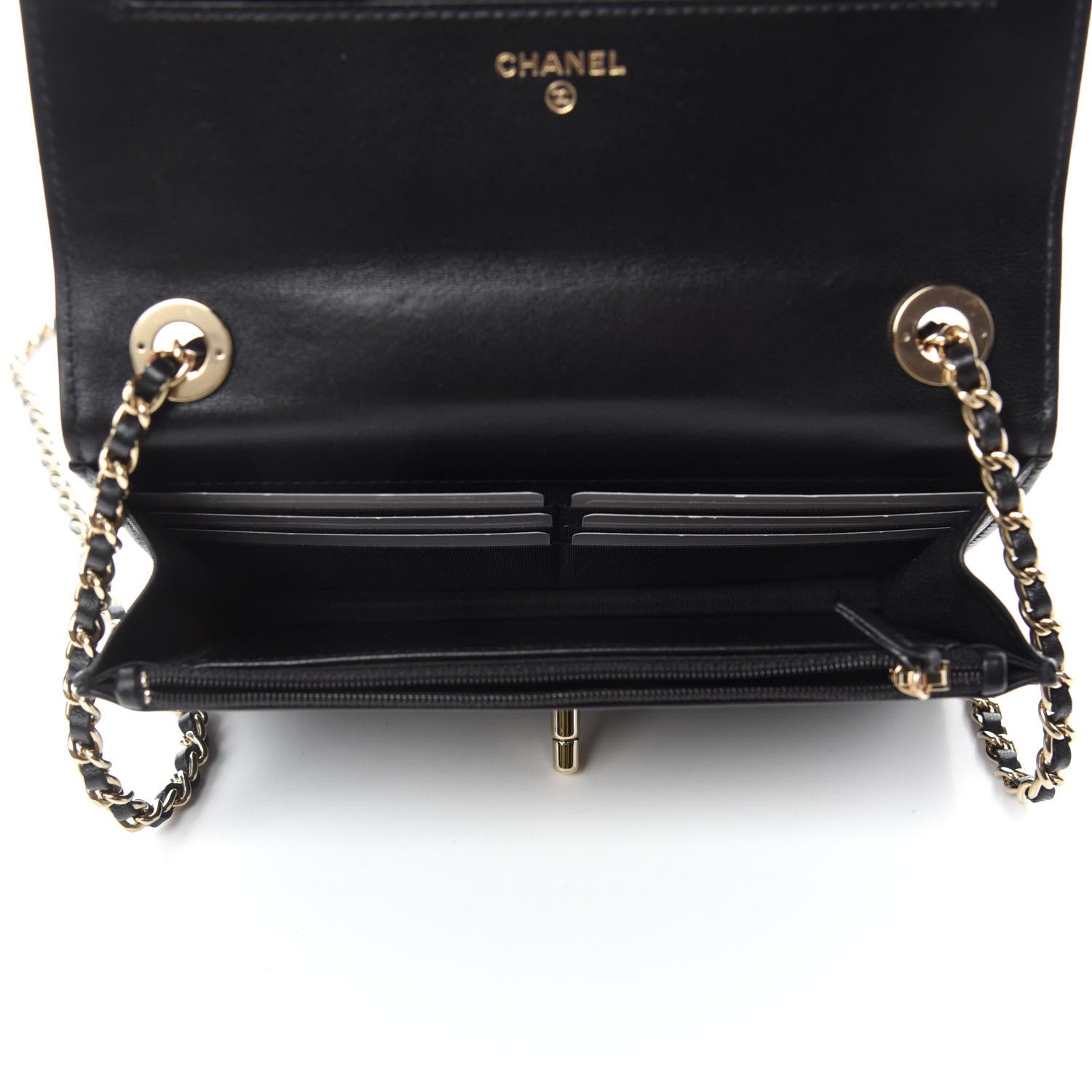 Chanel Lambskin Quilted Trendy CC Wallet On Chain WOC Black 5 of 12