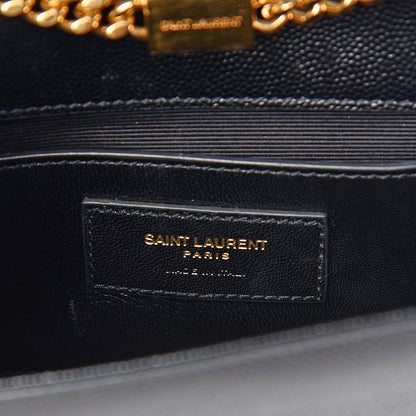 Saint Laurent Grain De Poudre Small Monogram Kate Satchel Black 6 of 12