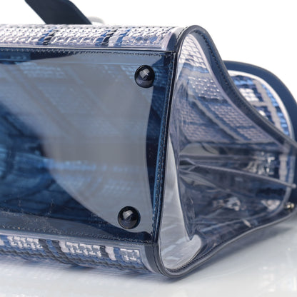 Delvaux Vinyl Gingham The Dreamer MM Brillant Satchel Navy 8 of 10