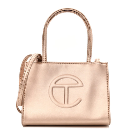 Telfar Metallic Vegan Leather Small Shopping Bag Copper 1 of 6