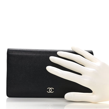 Chanel Caviar Sevruga Yen Wallet Black 2 of 8