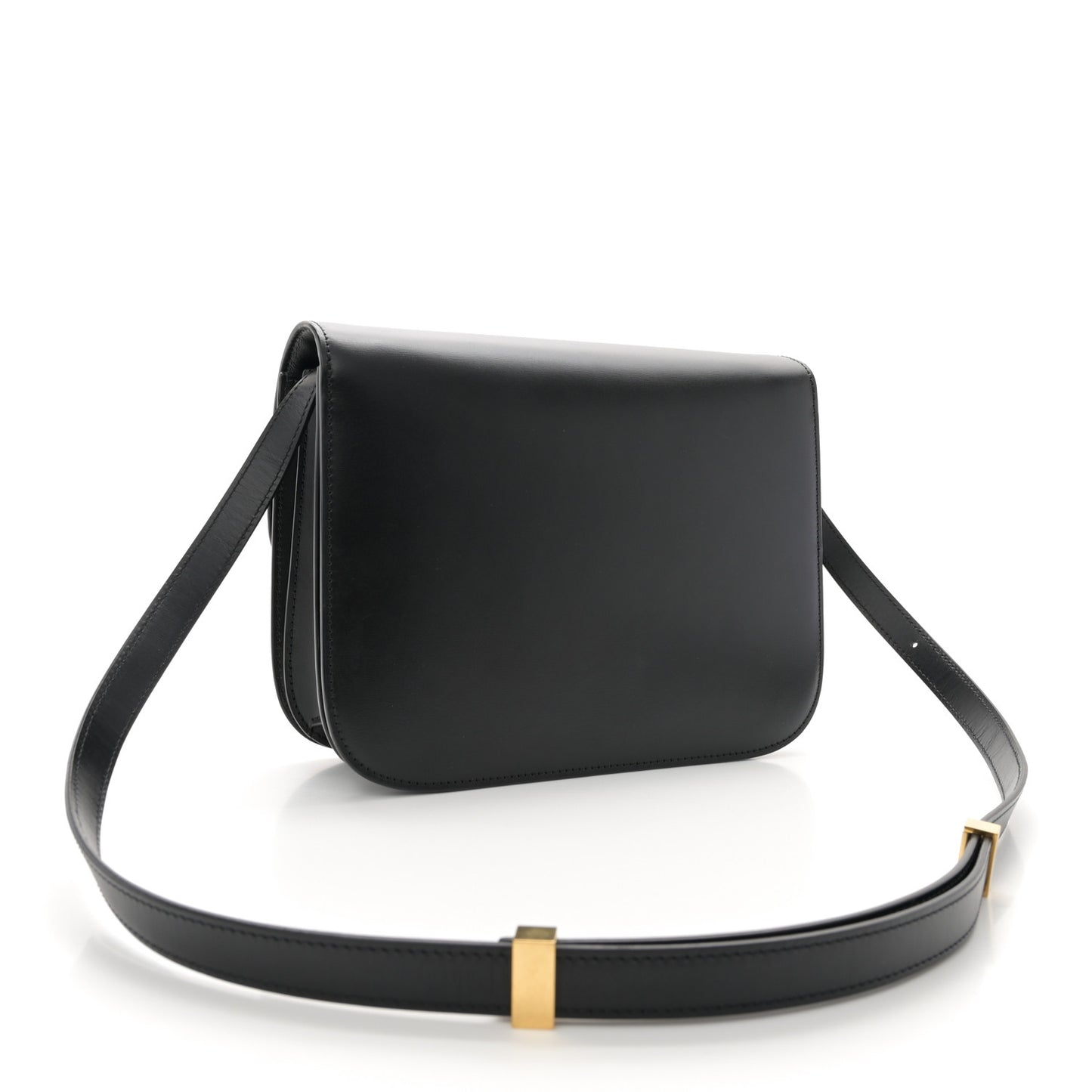 Box Calfskin Medium Classic Box Flap Bag Black