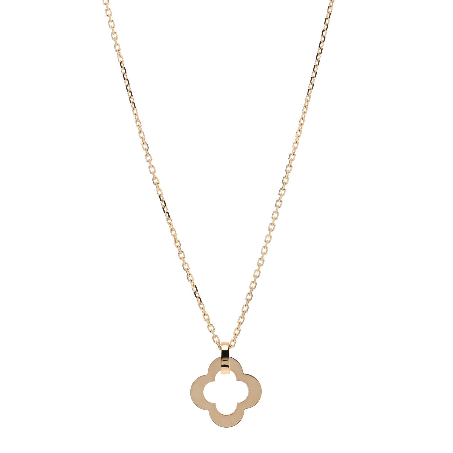 18K Yellow Gold Byzantine Alhambra Pendant Necklace