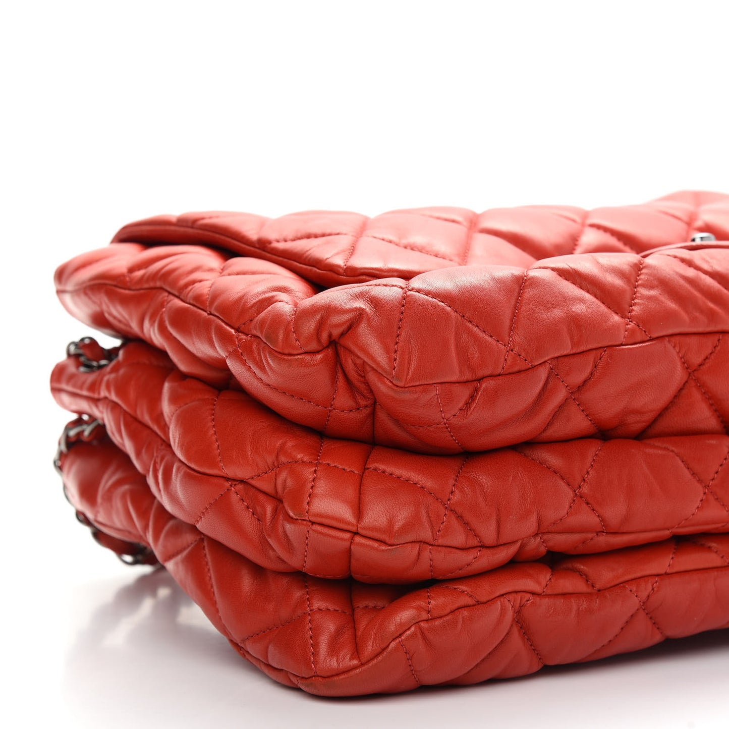 Lambskin Quilted Chanel 3 Maxi Flap Bag Red