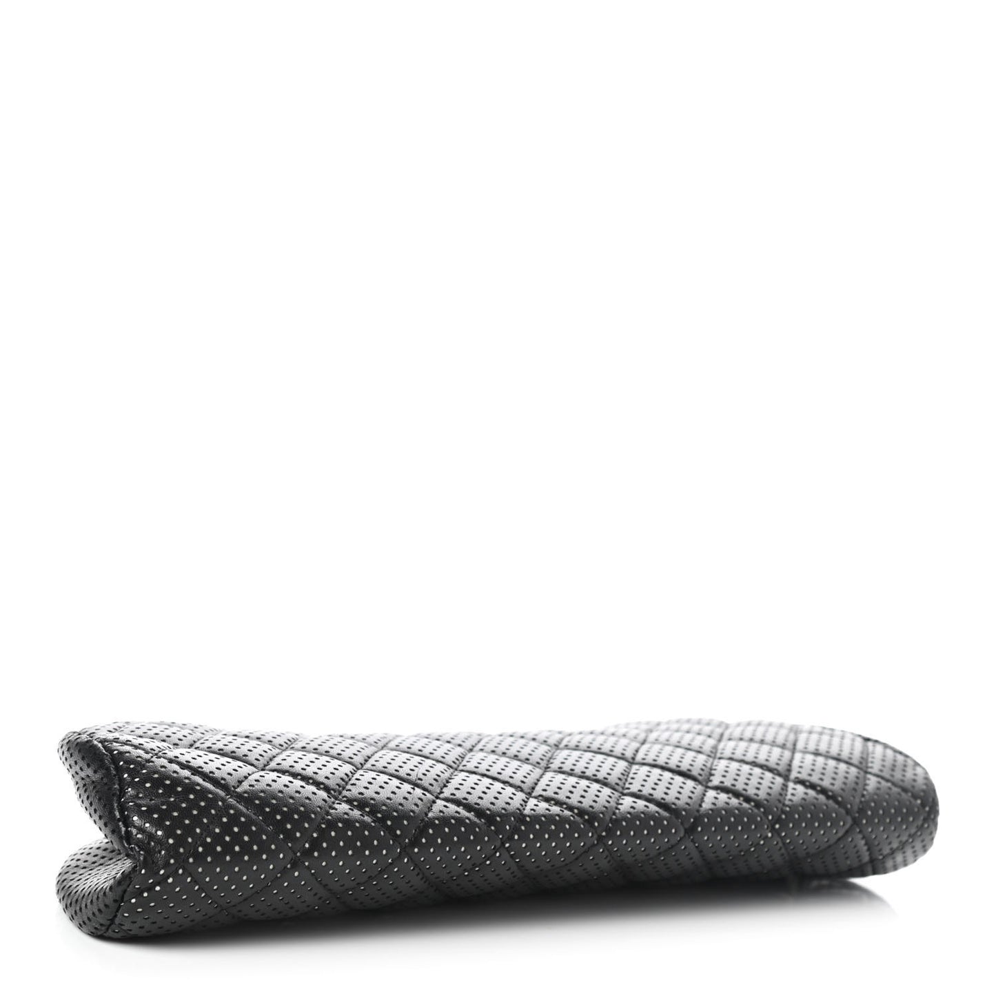 Lambskin Perforated Timeless Clutch Black