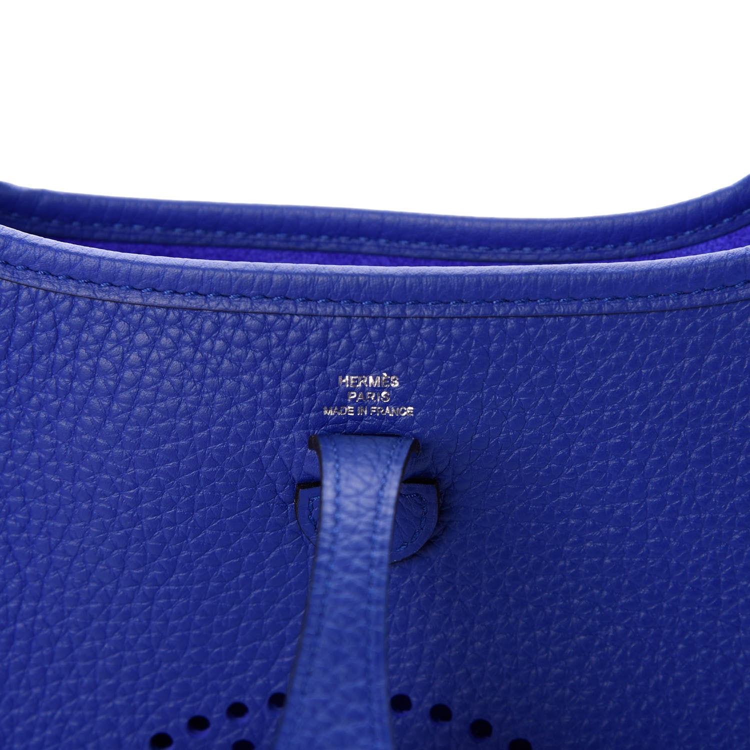 Hermes Taurillon Clemence Evelyne TPM Bleu Electrique 6 of 9