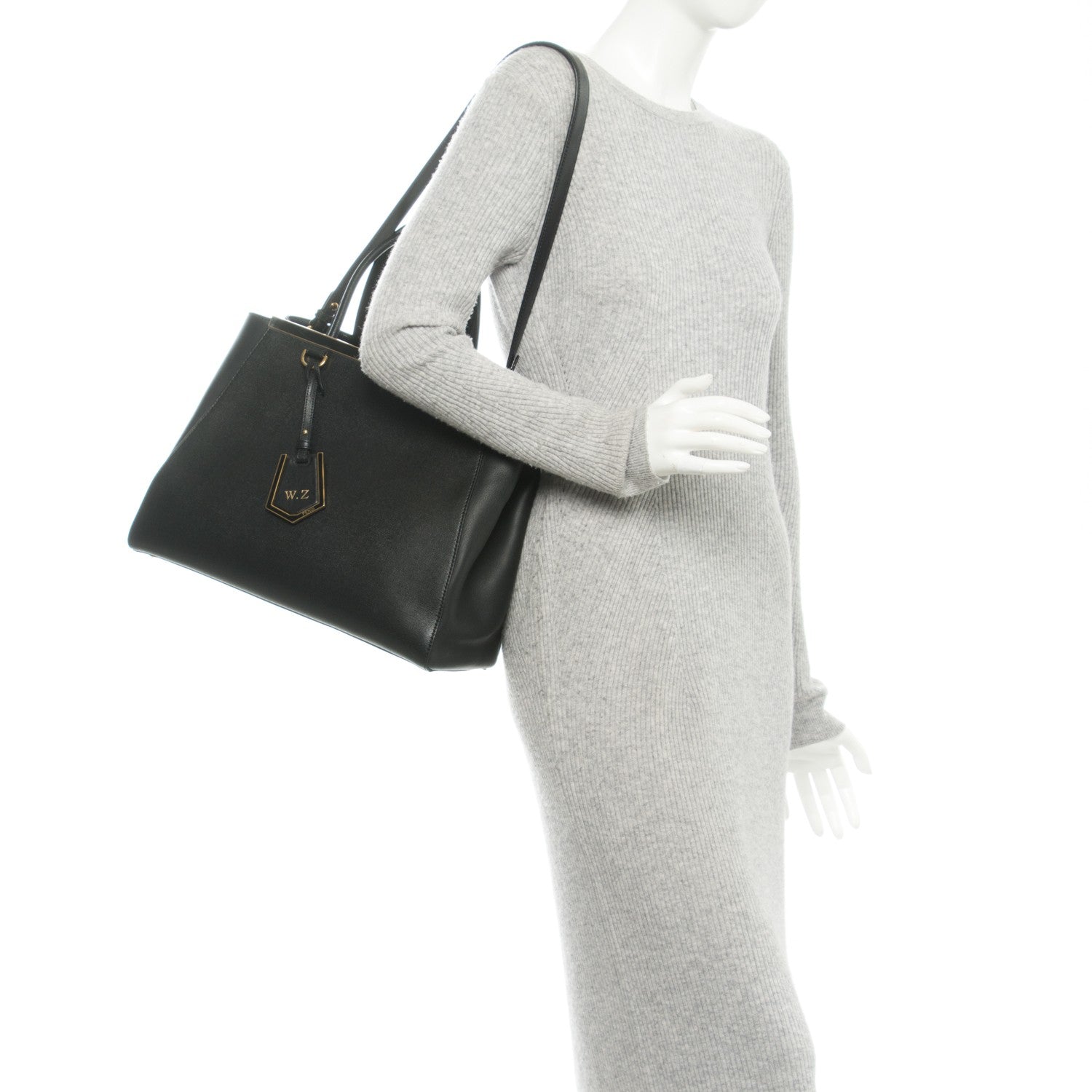 Fendi Vitello Elite Regular 2Jours Tote Black 2 of 9