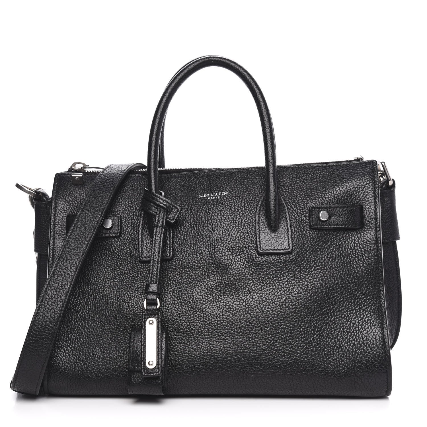 Saint Laurent Grained Calfskin Baby Supple Sac De Jour Black 1 of 12