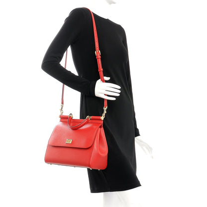 Dolce & Gabbana Dauphine Regular Miss Sicily Satchel Red 2 of 8
