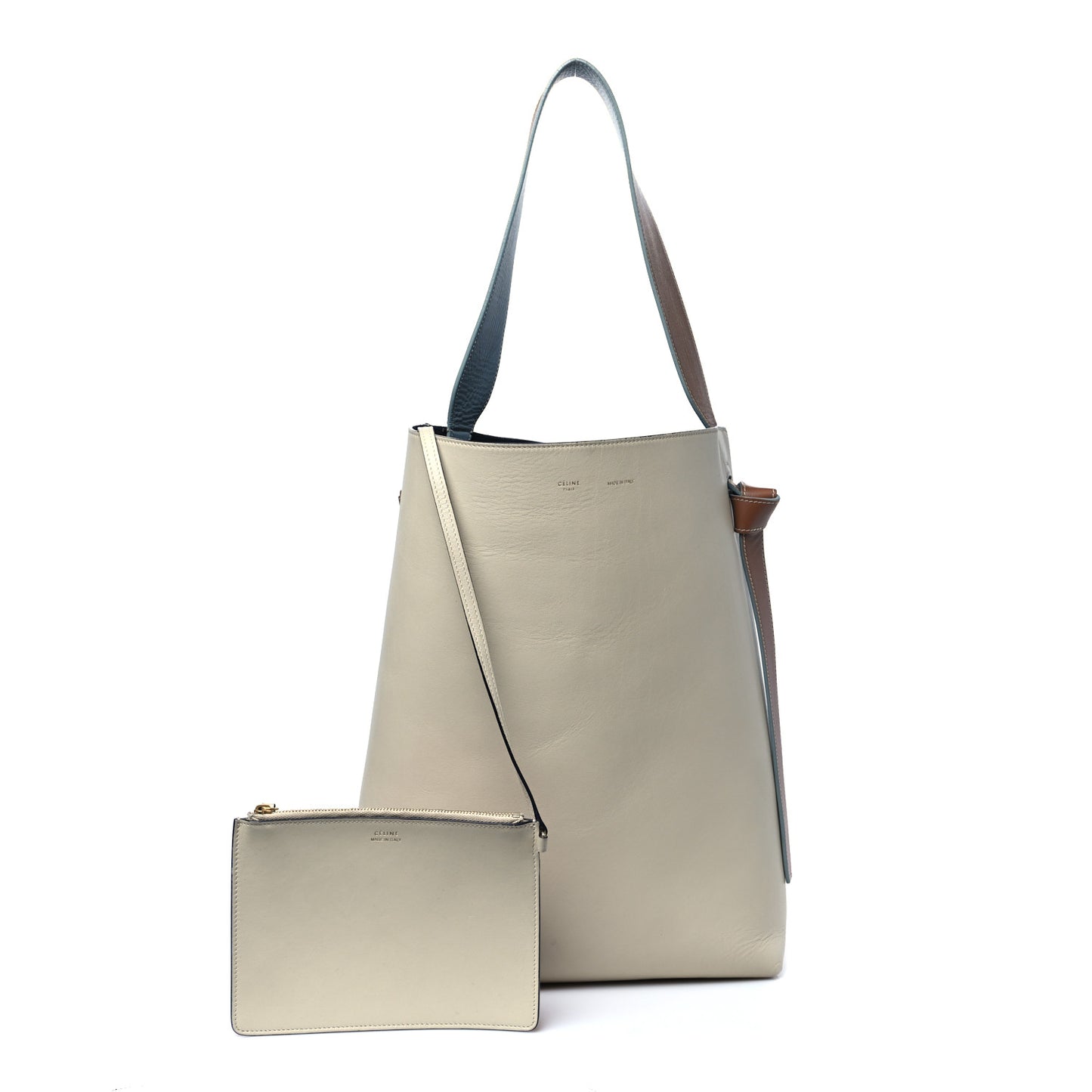 Shiny Smooth Calfskin Small Twisted Cabas Multicolor