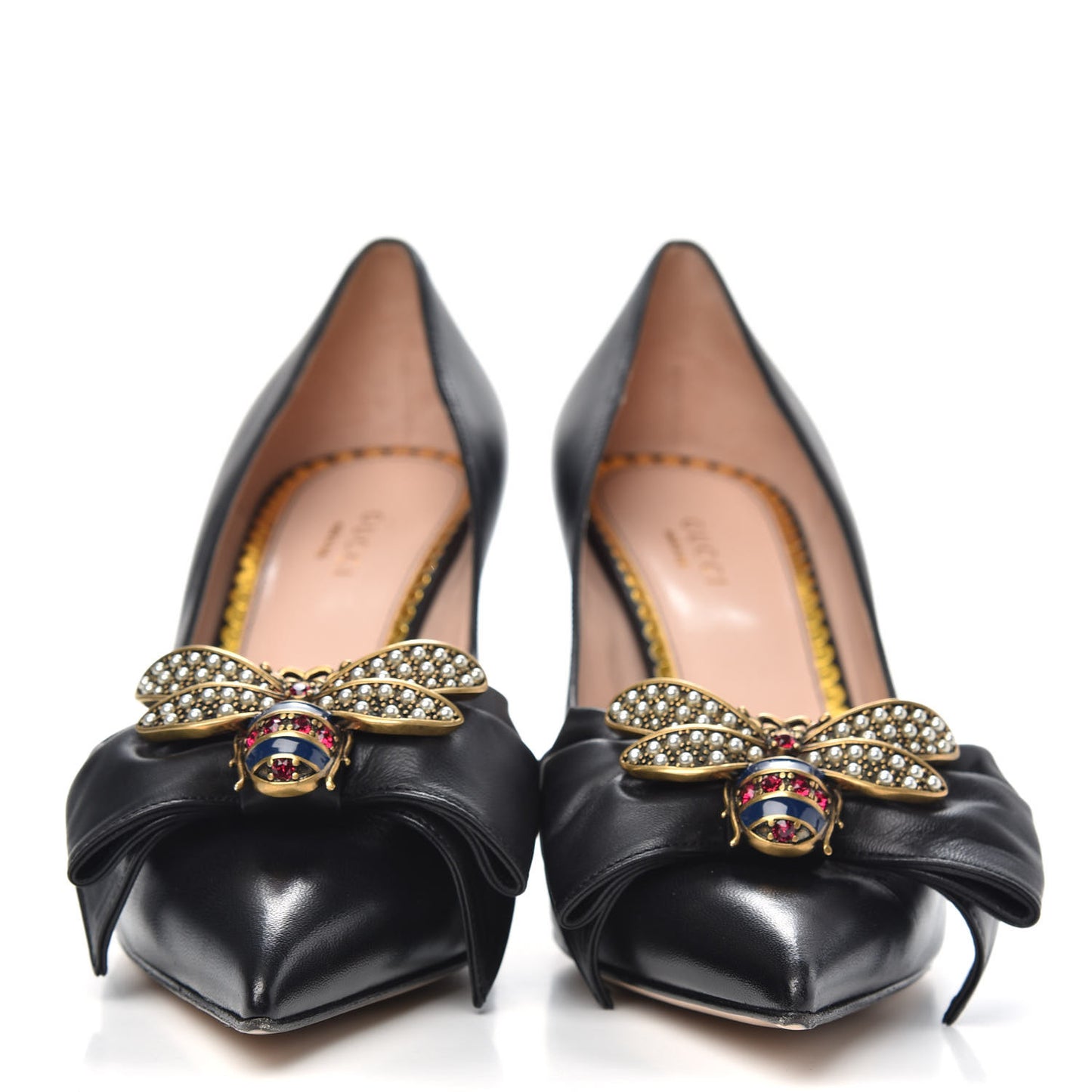 Nappa Queen Margaret Mid Heel Pumps 39 Black