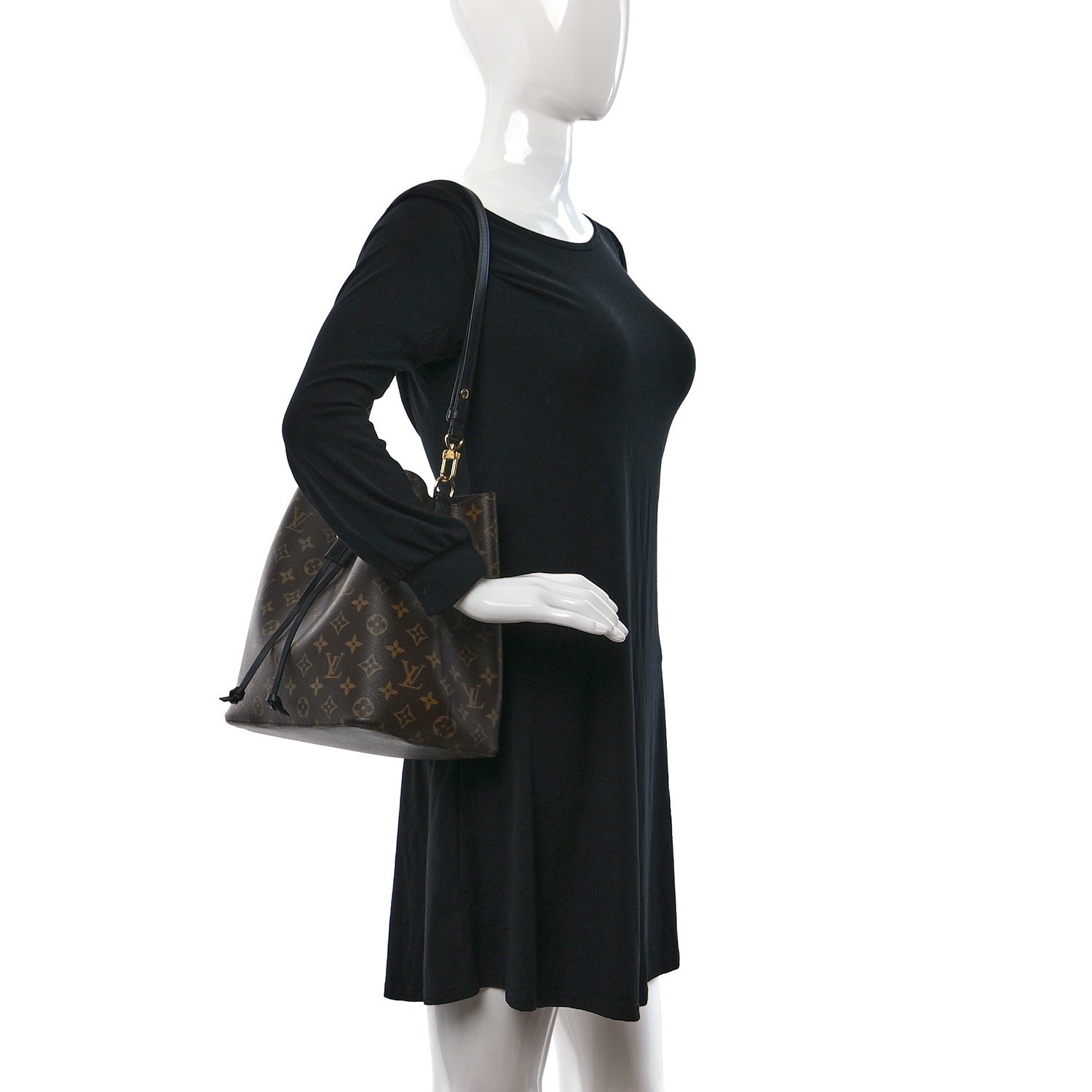 Louis Vuitton Monogram Neonoe MM Black 2 of 10
