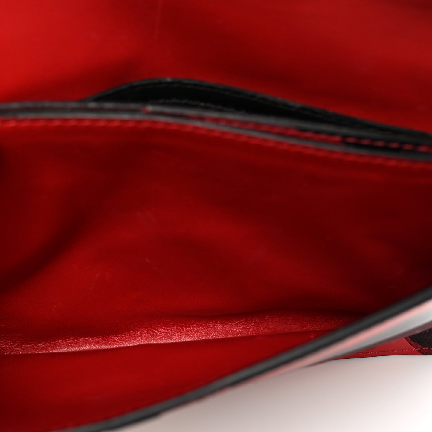 Nappa Canvas Camouflage Rockstud Wristlet Clutch Red Black
