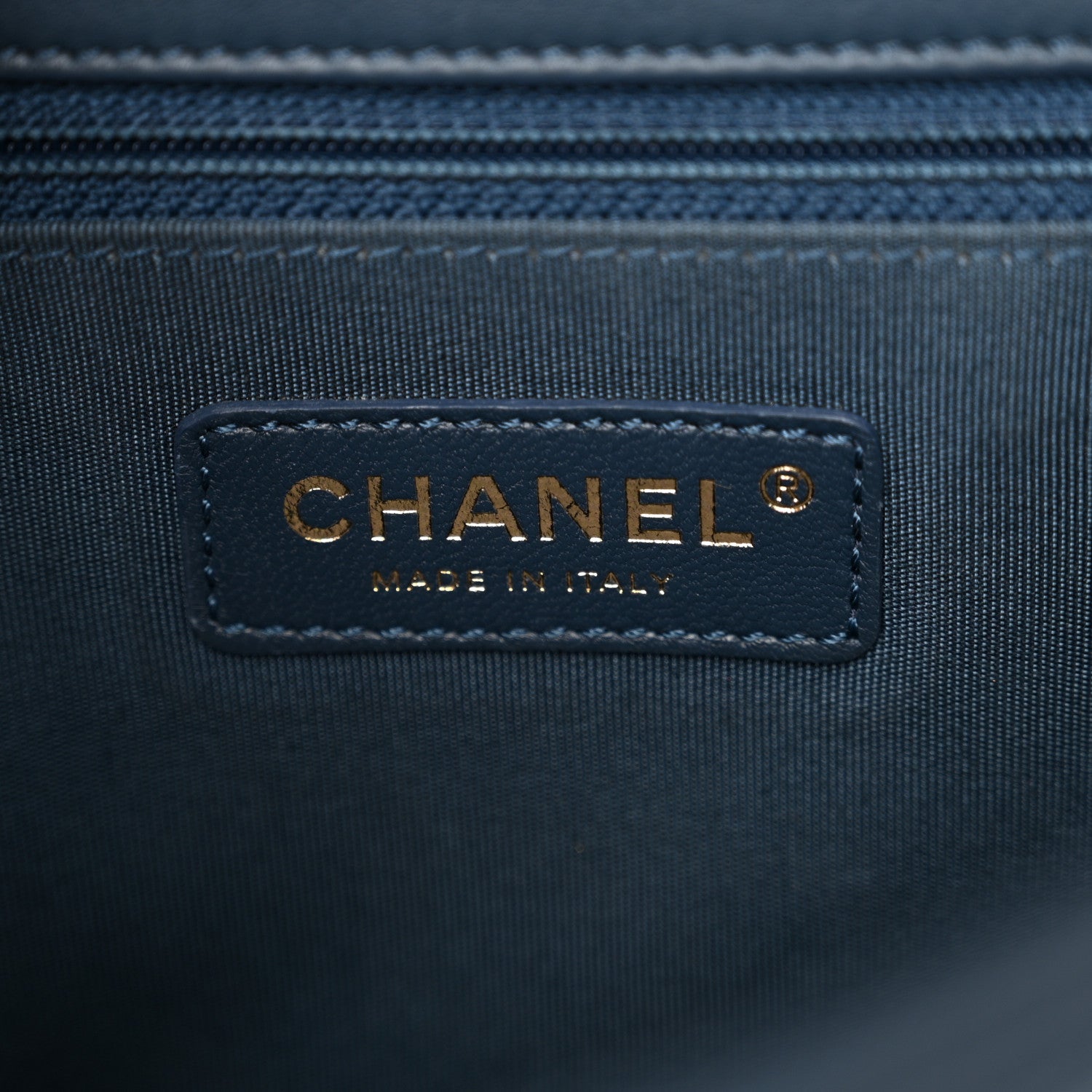 Chanel Caviar Quilted Large Studded Flap Blue 6 of 12