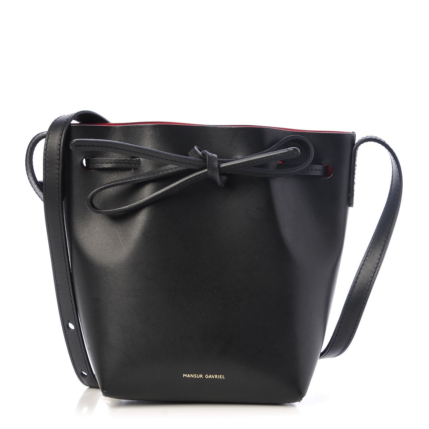 Mansur Gavriel Calfskin Mini Mini Bucket Bag Black Flamma 1 of 7