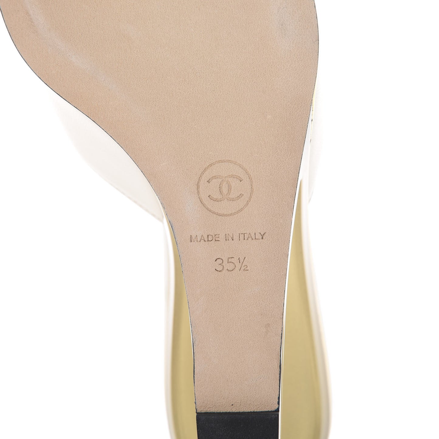 Lambskin CC Mules 35.5 Ivory