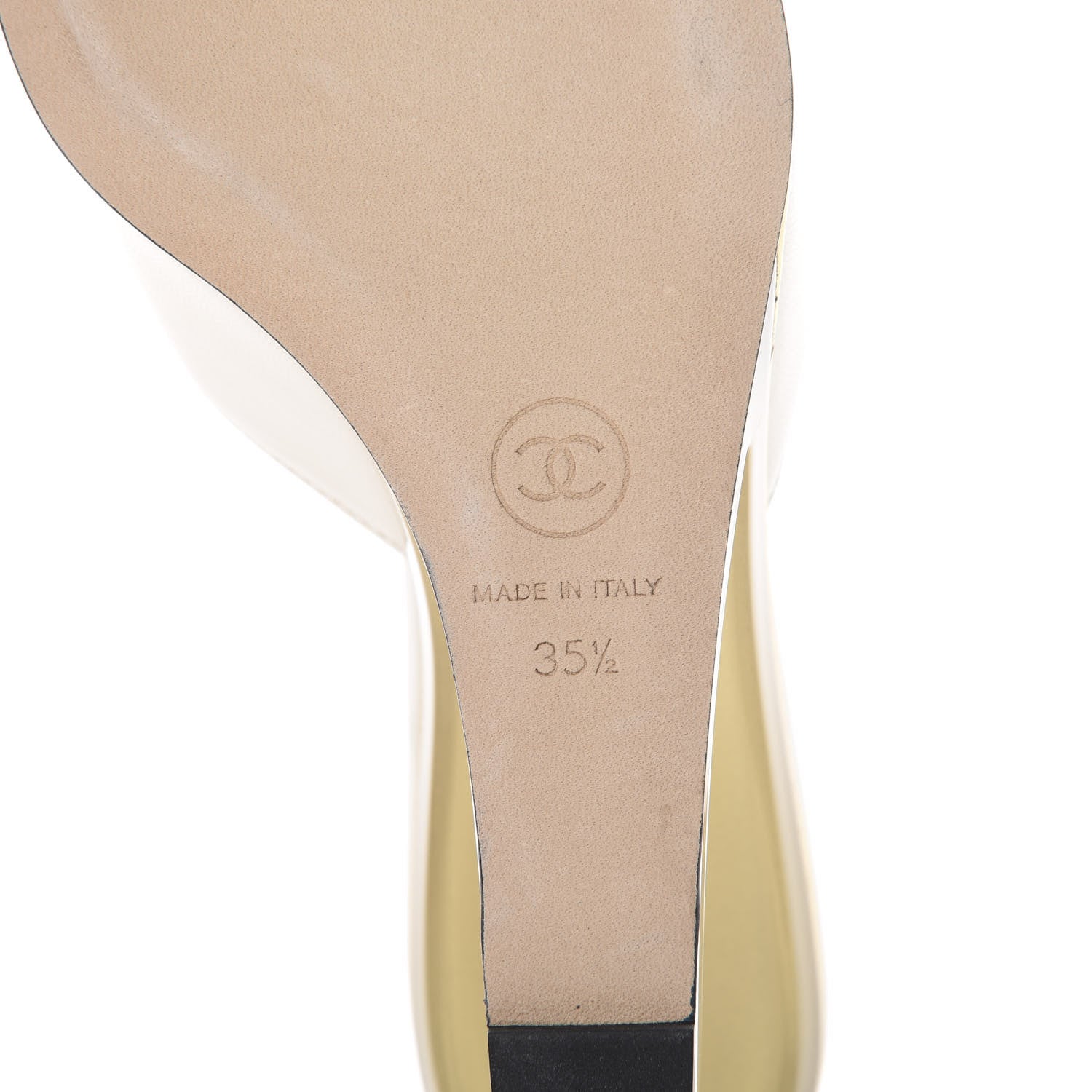 Chanel Lambskin CC Mules 35.5 Ivory 7 of 9