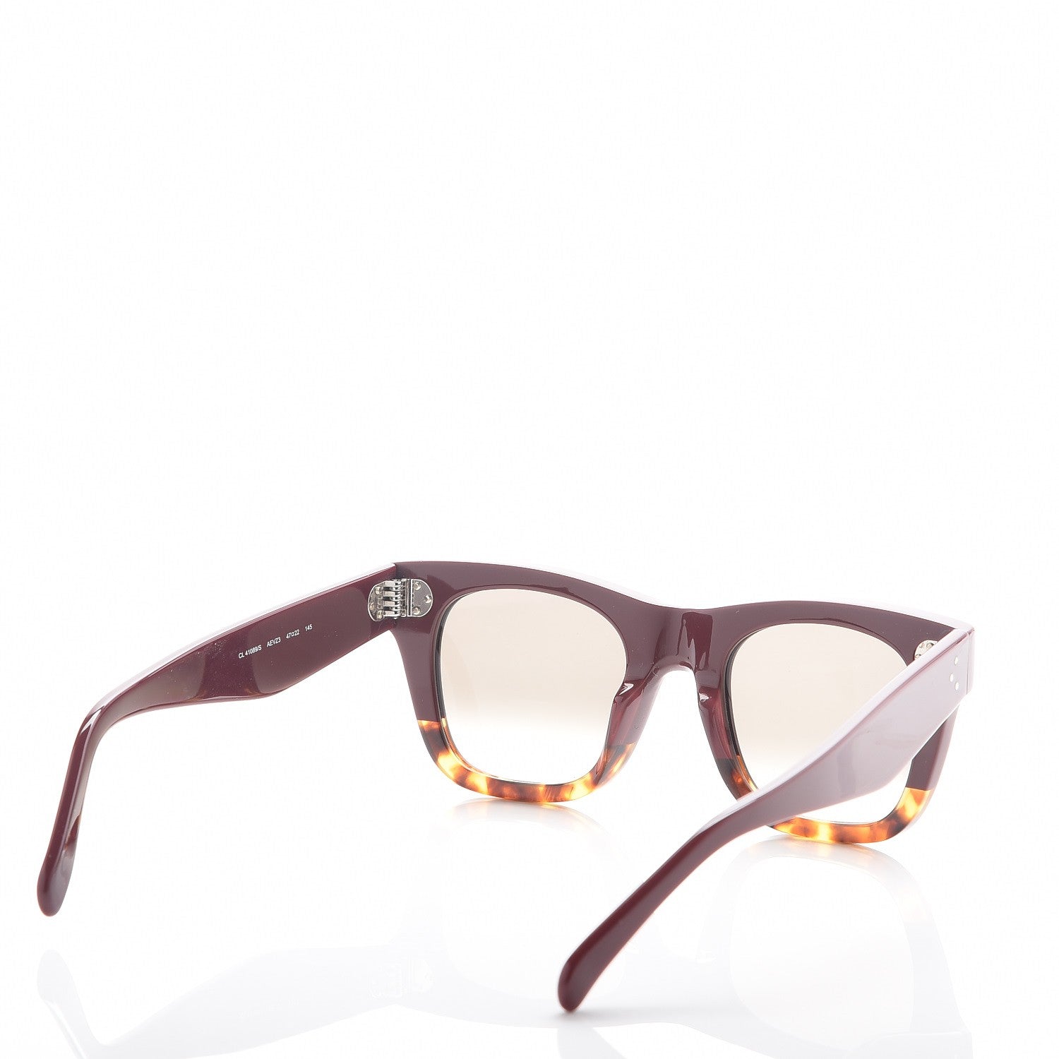 Celine Acetate Catherine Sunglasses CL41089/S Burgundy Havana 4 of 7