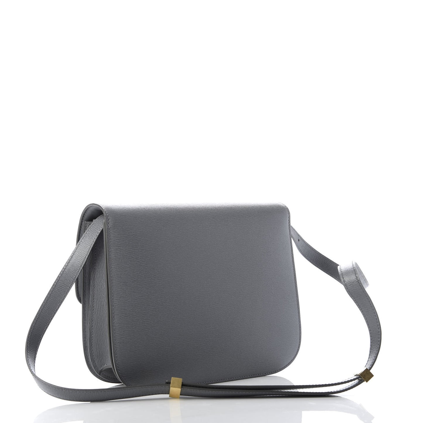 Liege Calfskin Medium Classic Box Flap Bag Grey