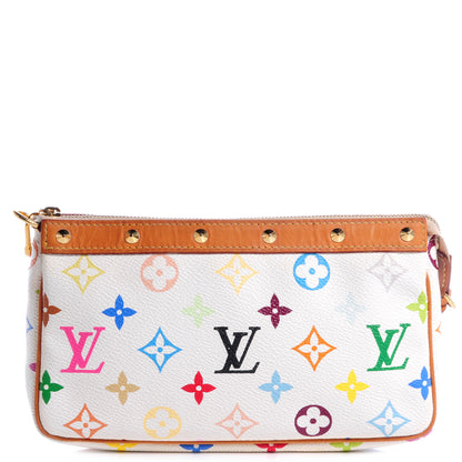 Louis Vuitton Monogram Multicolor Pochette Accessories White 1 of 8