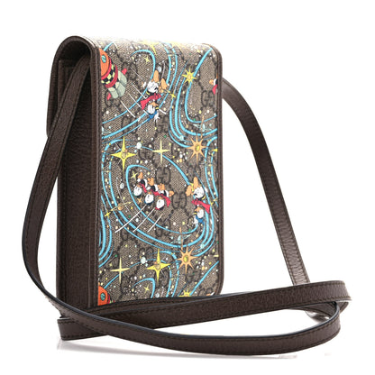 Gucci X DISNEY GG Supreme Monogram Donald Duck Mini Interlocking G Crossbody Bag Beige Multicolor New Acero 3 of 8