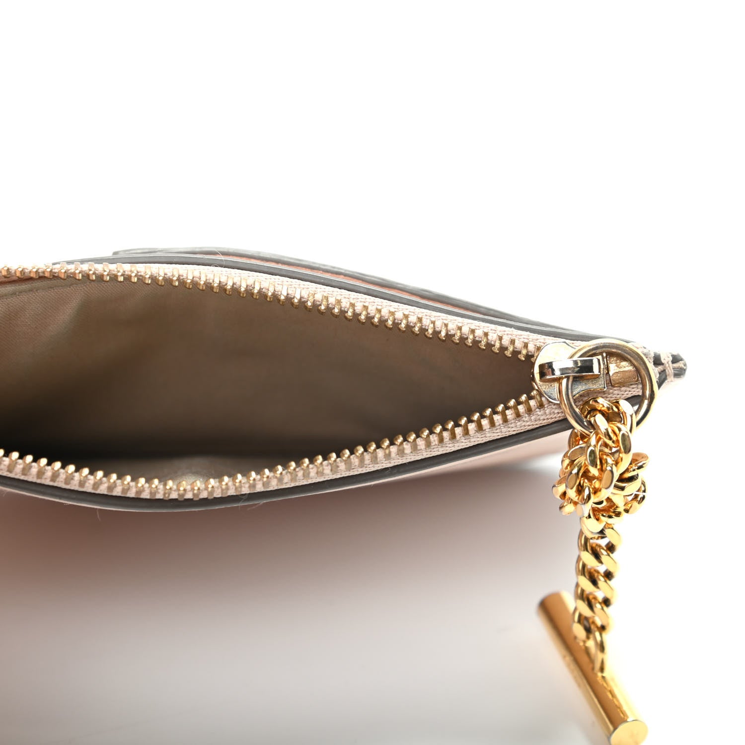 Chloe Grained Calfskin Drew Card Holder Cement Pink 5 of 7