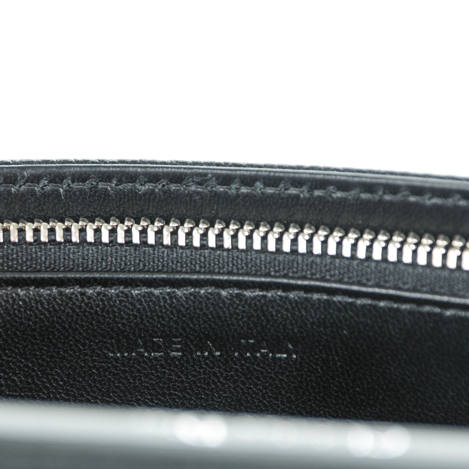 Christian Dior Grained Calfskin Diorama Wallet on Chain Pouch Black 7 of 8