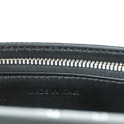 Christian Dior Grained Calfskin Diorama Wallet on Chain Pouch Black 7 of 8