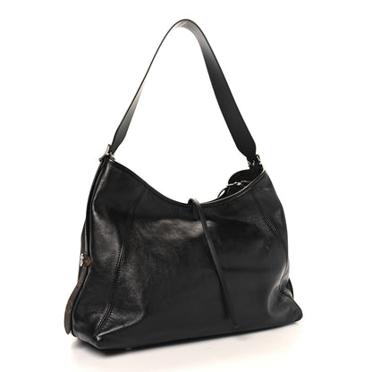 Louis Vuitton Lambskin CarryAll Vibe MM Black 4 of 10