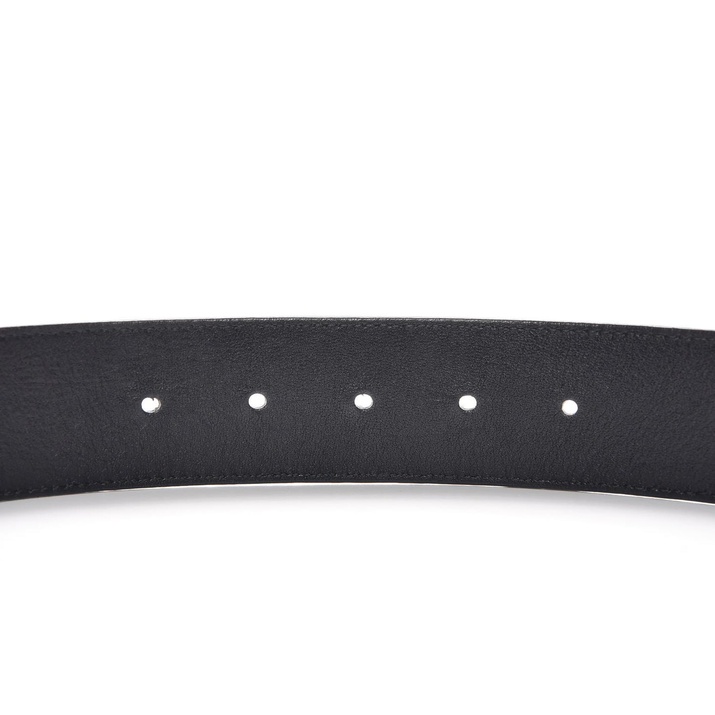 Textured Dollar Calfskin Nickel Double G 40mm Belt 80 32 Black