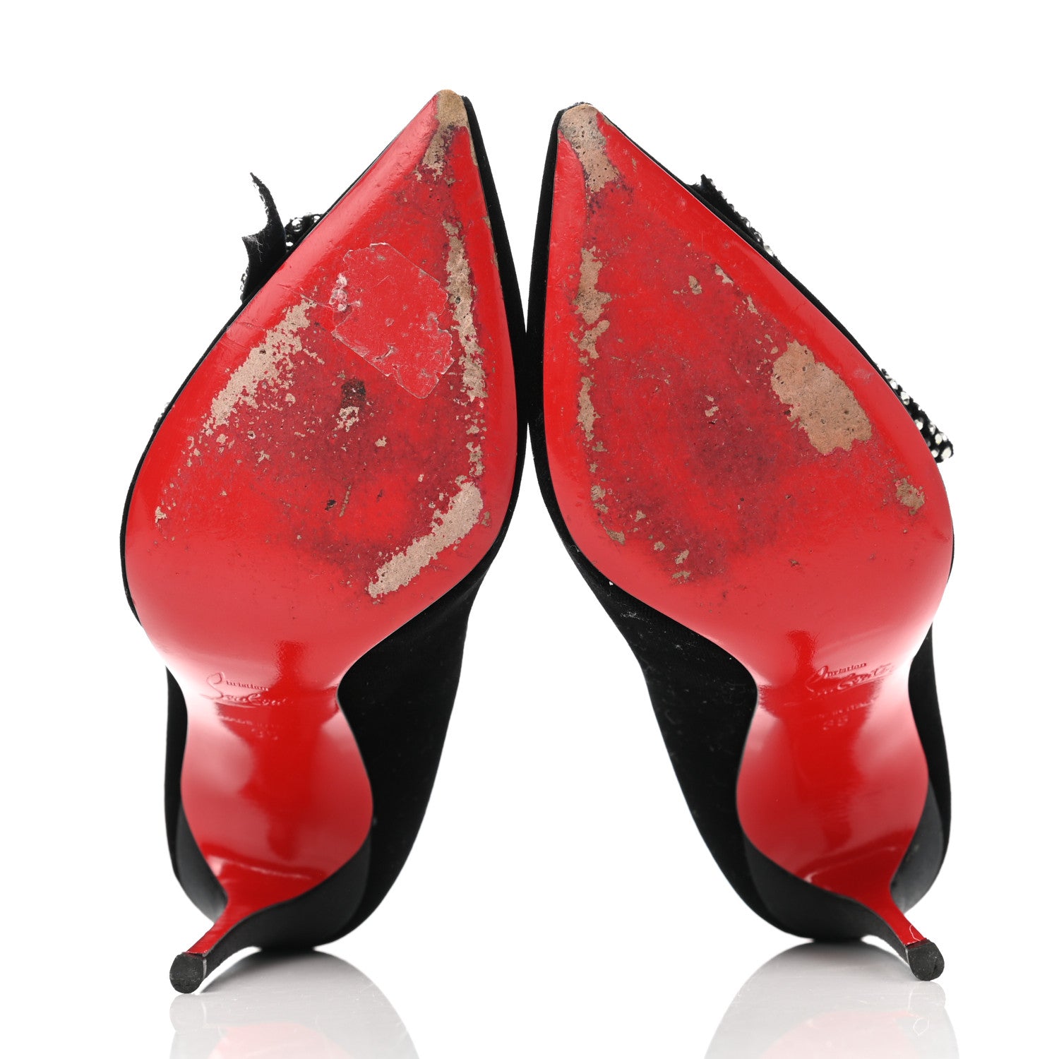 Christian Louboutin Velvet Madame Menule Bow 100 Pumps 35 Black 5 of 11