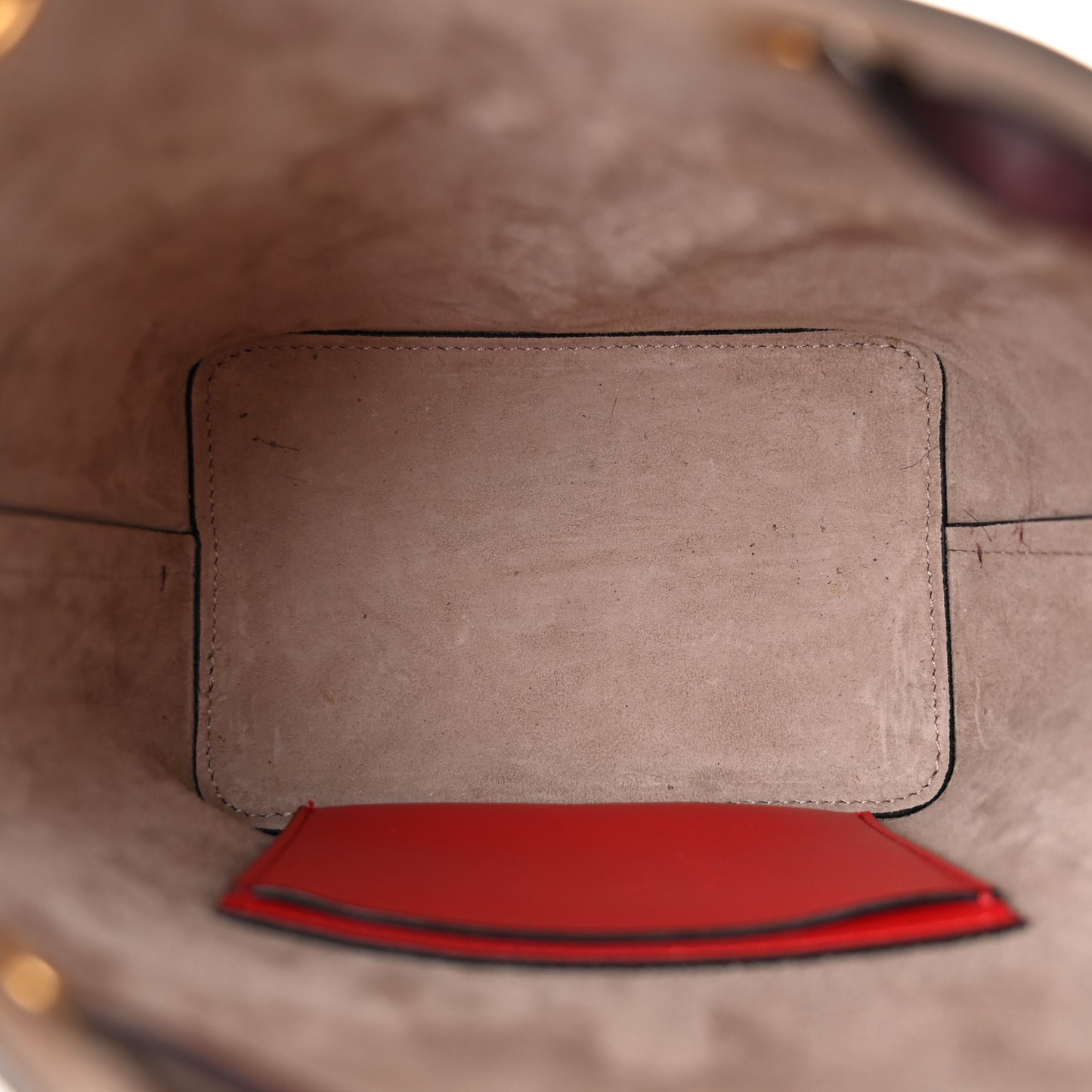 Calfskin Vlogo Walk Bucket Bag Burgundy