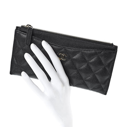 Chanel Caviar Quilted Classic Zip Pouch Black 2 of 12