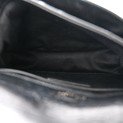 Saint Laurent Crinkled Calfskin Matelasse Monogram Baby Niki Chain Satchel Black 6 of 11
