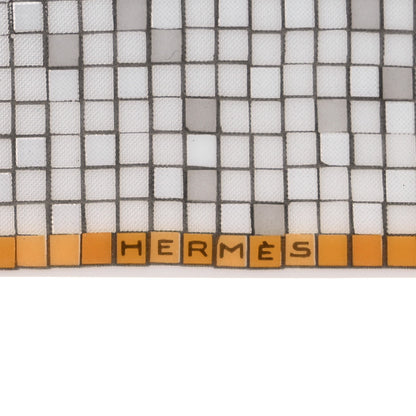 Hermes Porcelain Mosaique Au 24 Square Plate N°1 Gold 4 of 6