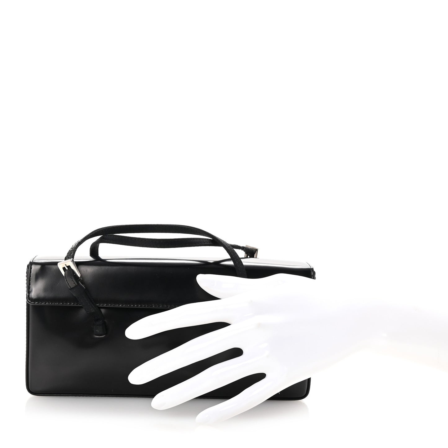 Spazzolato Mini Clutch Bag Black