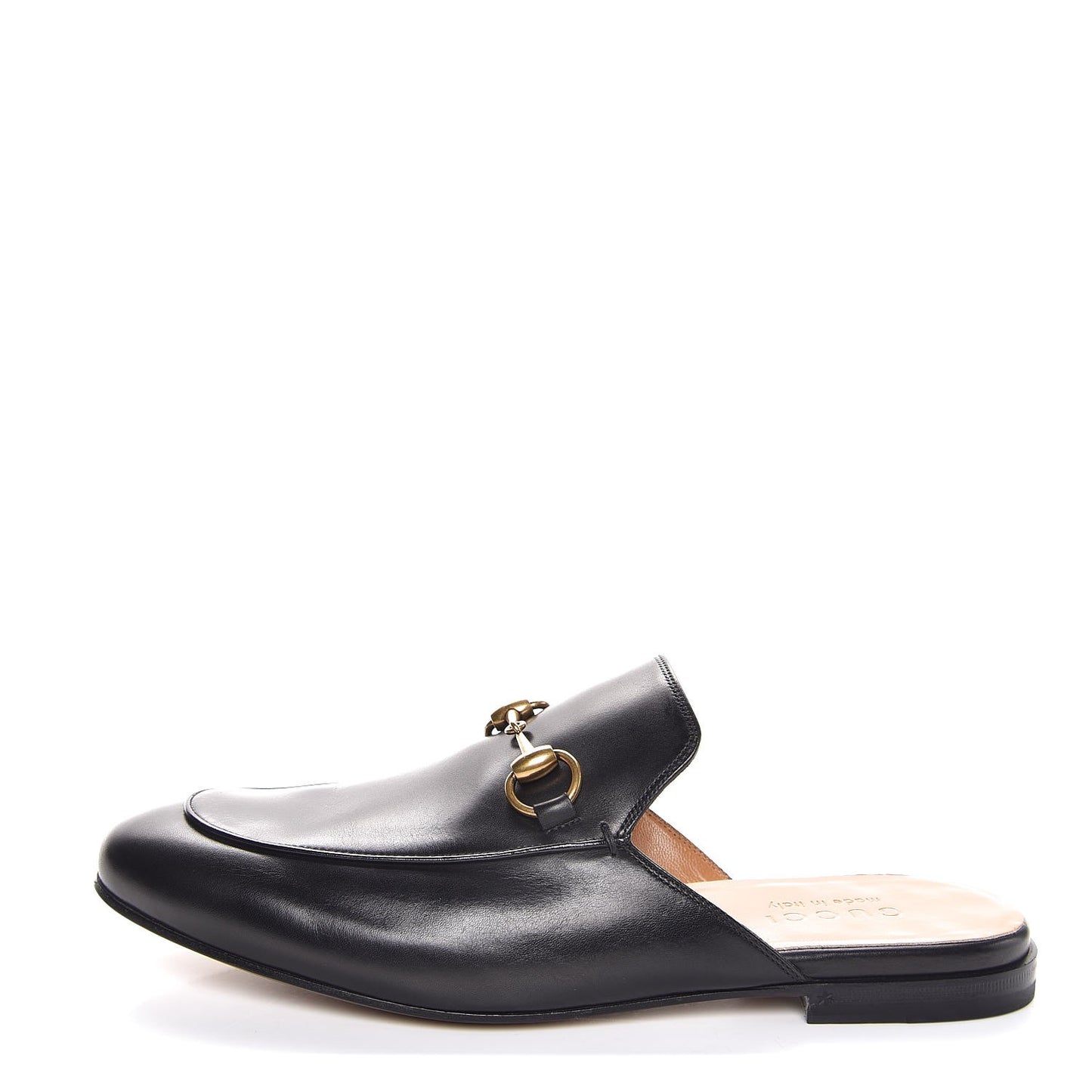 Calfskin Mens Princetown Slippers 6 Black