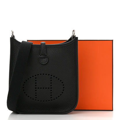 Hermes Taurillon Clemence Evelyne TPM Black 11 of 11