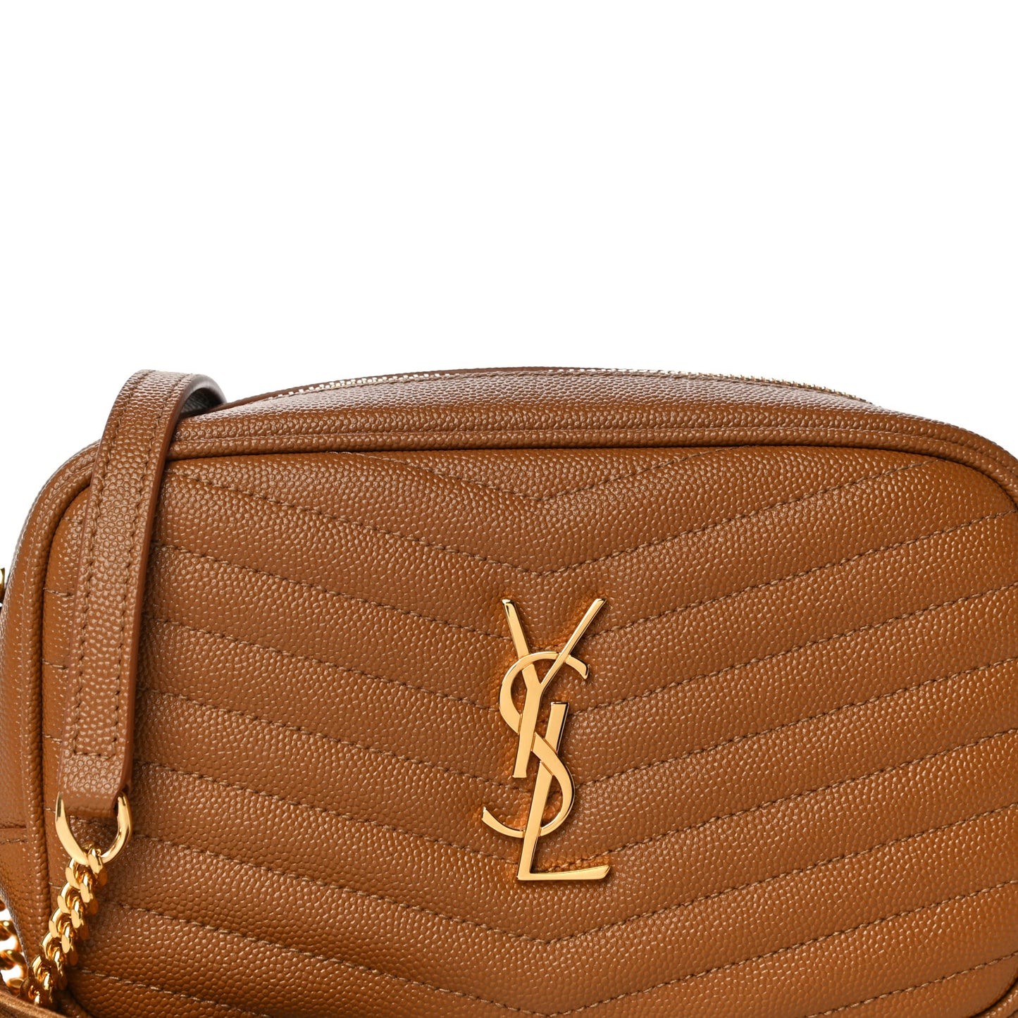 Grain De Poudre Matelasse Monogram Mini Lou Camera Bag Dark Natural