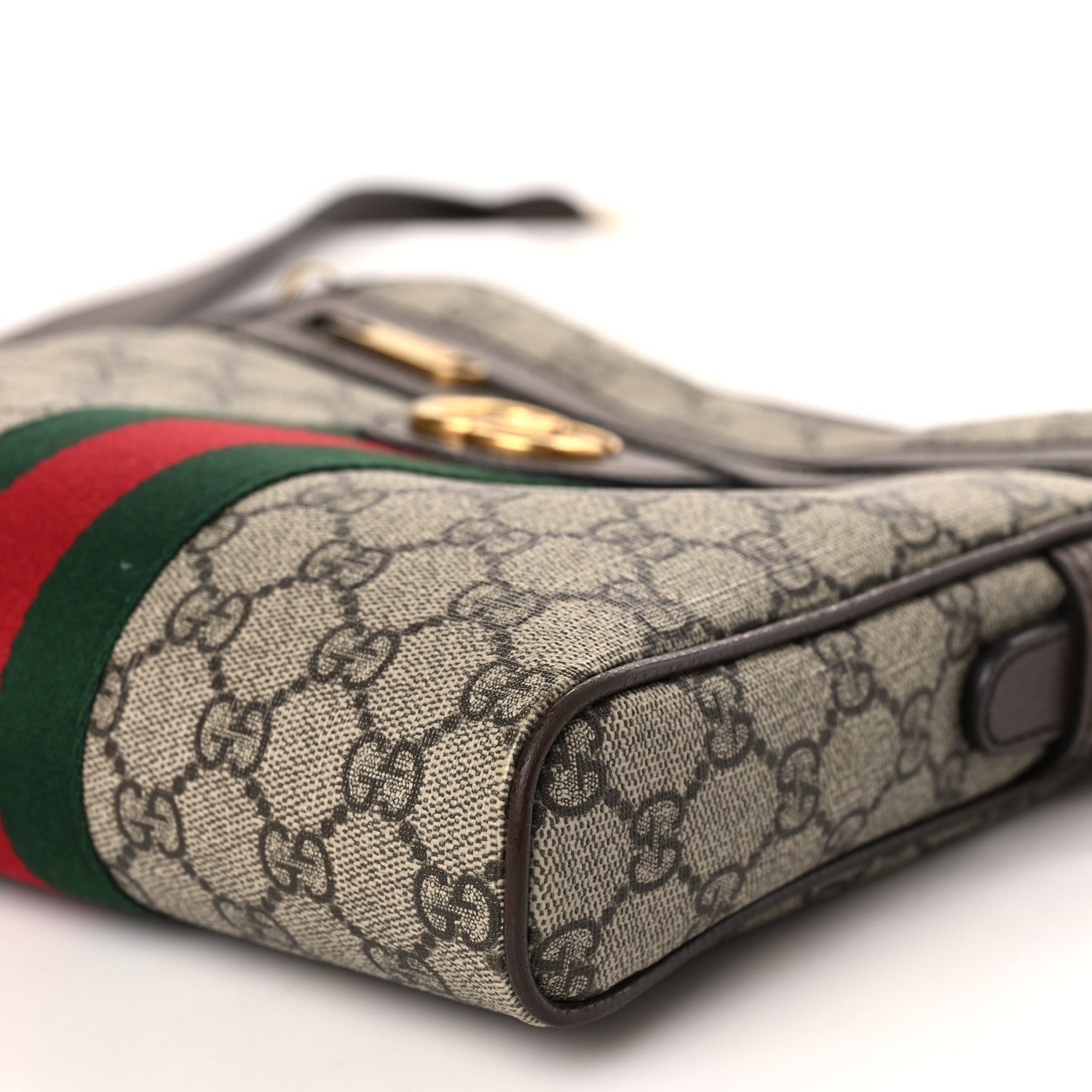 Gucci GG Supreme Monogram Web Small Ophidia Messenger Bag Brown 9 of 12