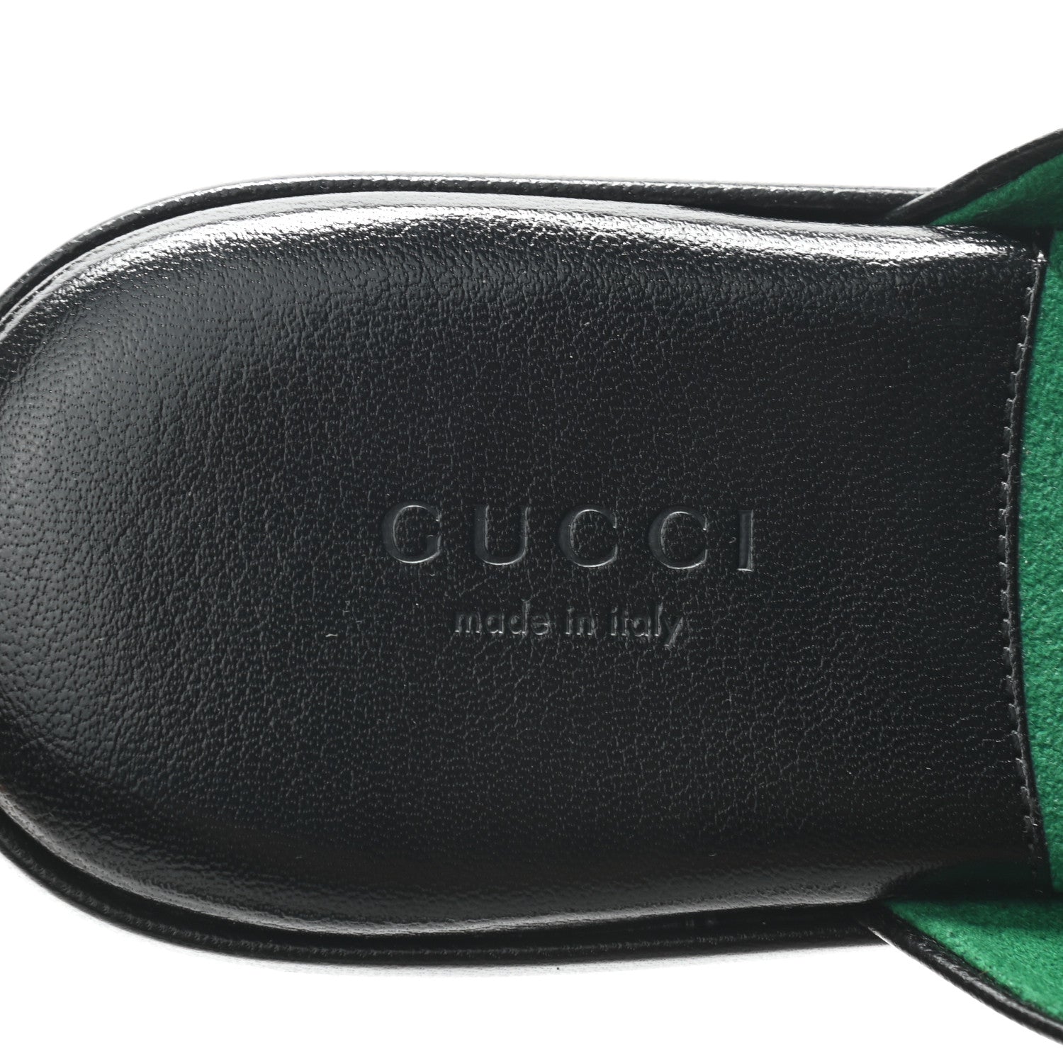 Gucci Goatskin Horsebit Pericle Slippers 38.5 Black 6 of 8