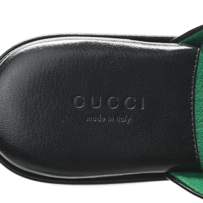 Gucci Goatskin Horsebit Pericle Slippers 38.5 Black 6 of 8