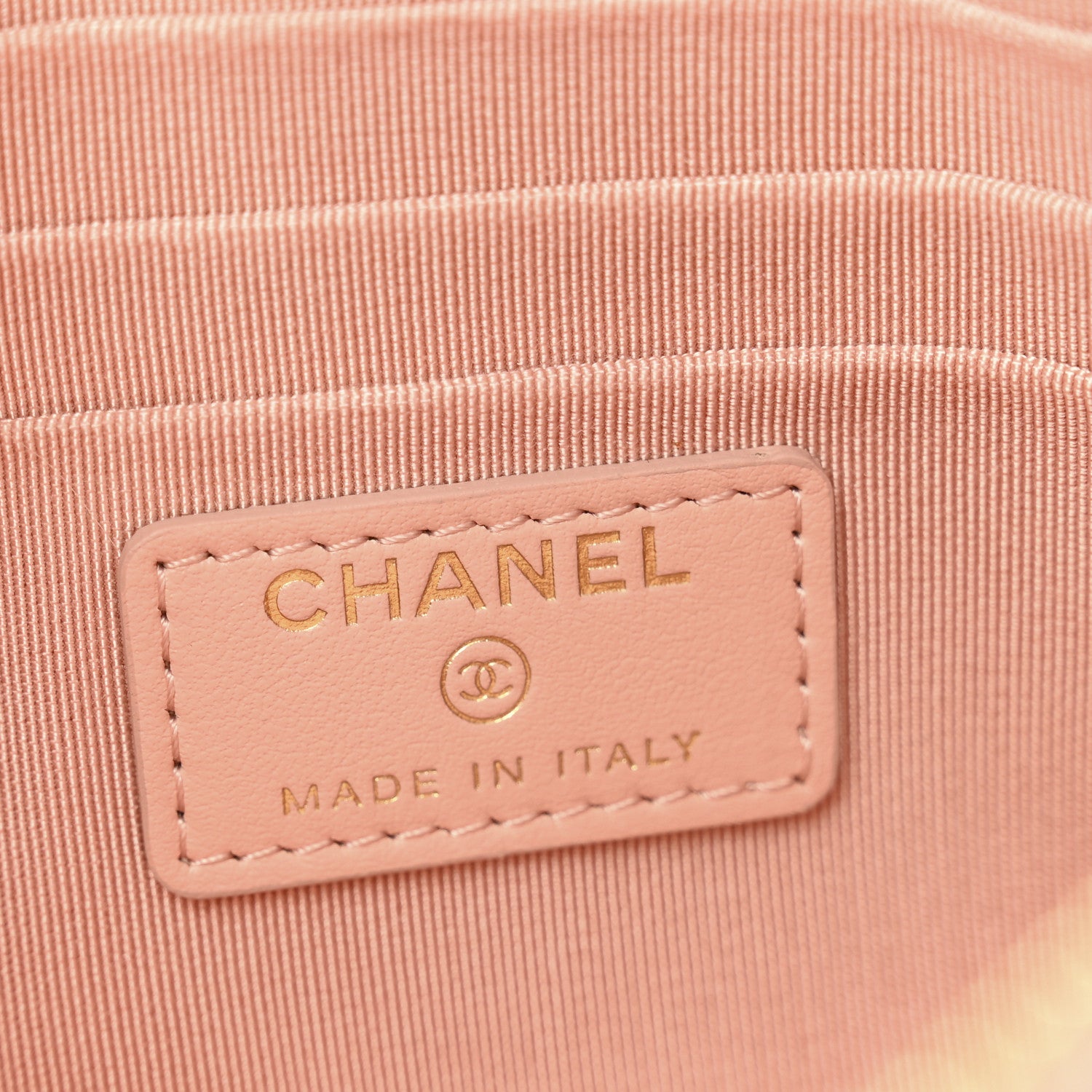 Chanel Shiny Goatskin Quilted Small Chanel 19 Pouch Pink 6 of 7