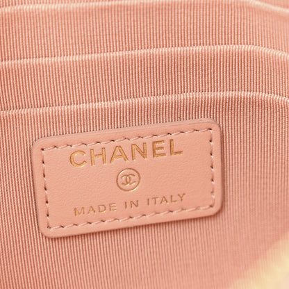Chanel Shiny Goatskin Quilted Small Chanel 19 Pouch Pink 6 of 7