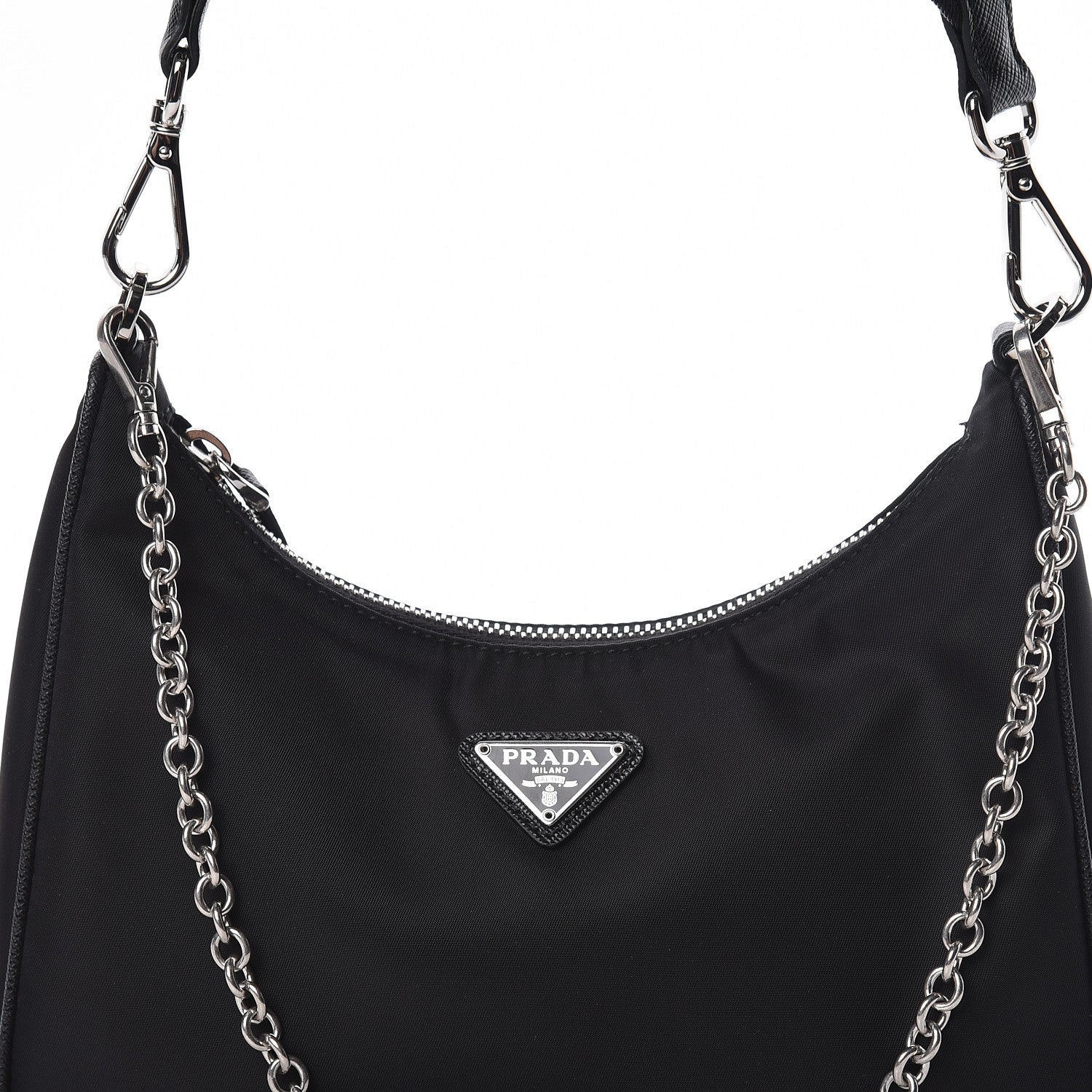 Prada Nylon Re-Edition 2005 Shoulder Bag Black 7 of 11