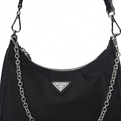 Prada Nylon Re-Edition 2005 Shoulder Bag Black 7 of 11
