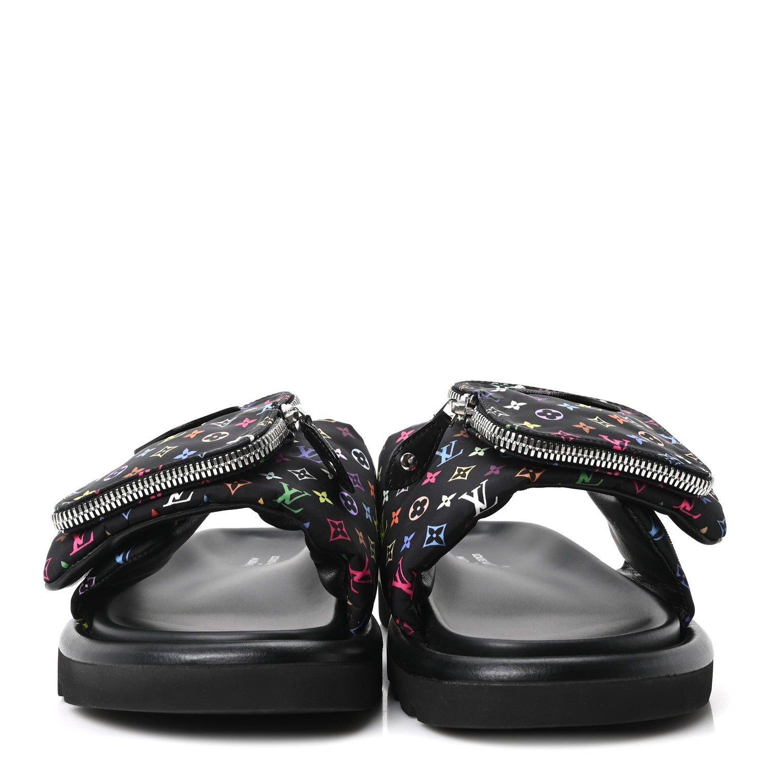 Louis Vuitton LV X TM Monogram Multicolor Pool Pillow Flat Comfort Mule 35 Black 3 of 10