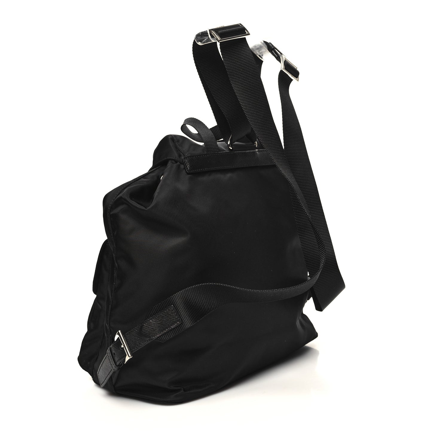 Re-Nylon Saffiano Medium Backpack Black