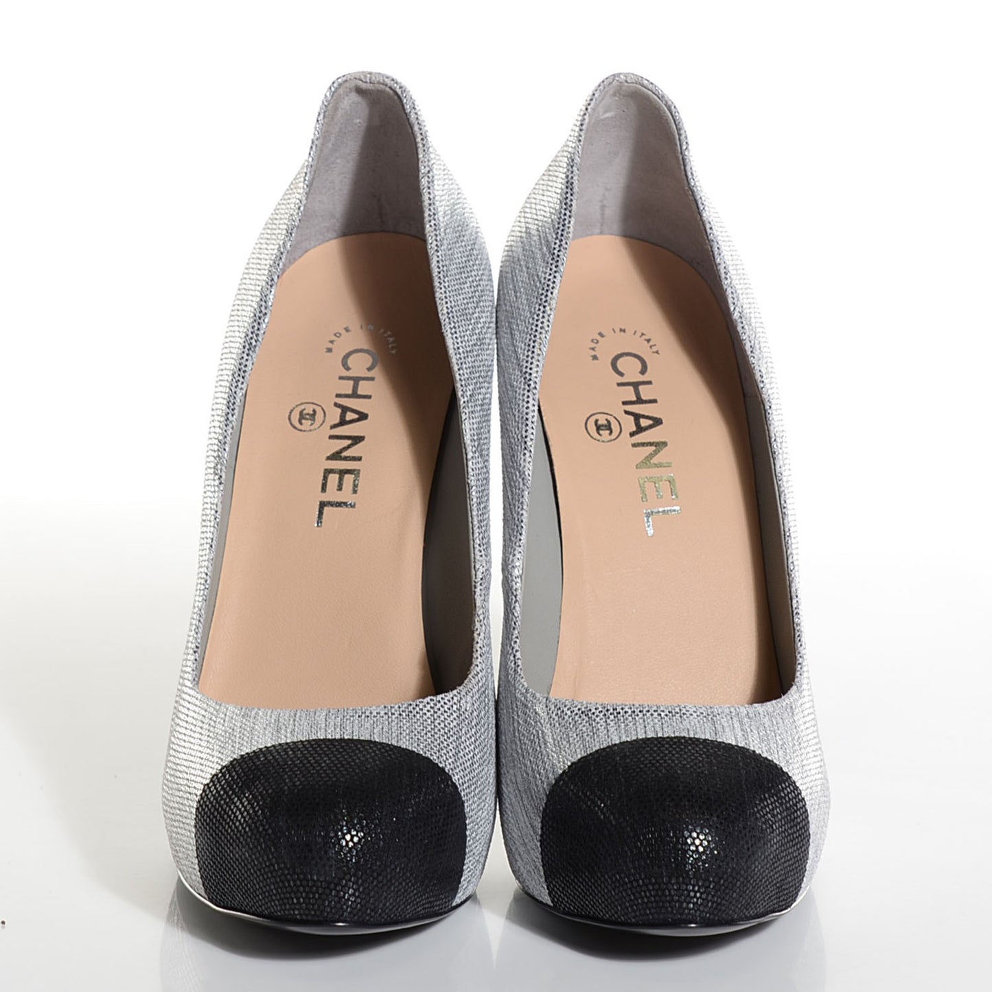 Crystal CC Cap Toe Pumps 40 Black
